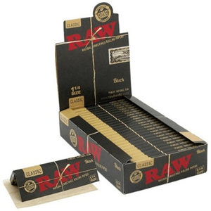 RAW Black Rolling Paper - 1 1/4