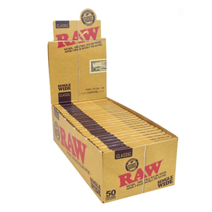 Raw - Classic Unrefined Rolling Papers - Singlewide - 25 packs