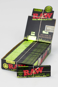 RAW Black Organic Hemp Rolling Paper - 1 1/4