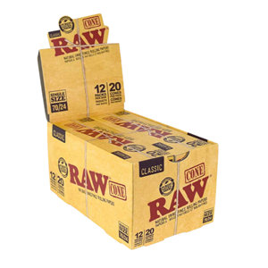 Raw Classic Single Size 70/24 Pre Rolled Cones
